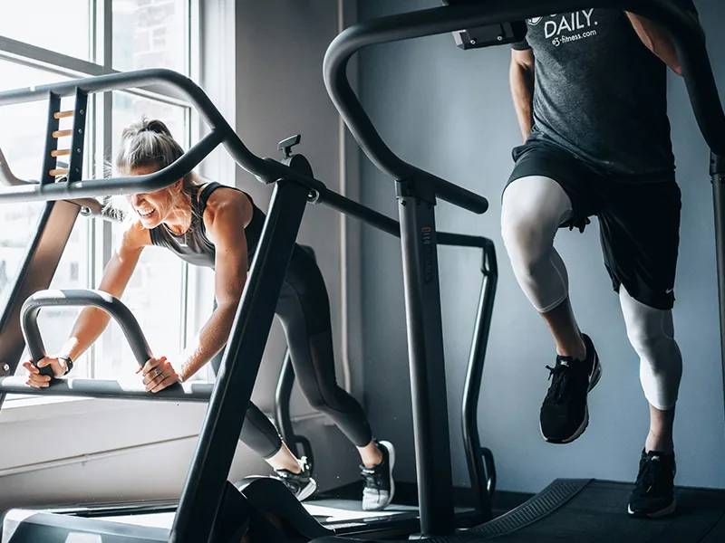 Couple working out